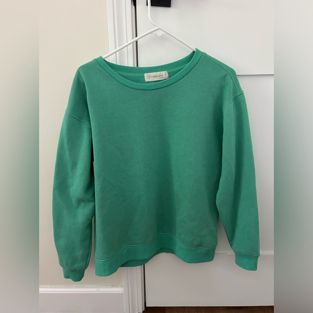 Ocean Drive Turquoise/Green Crewneck Size Small